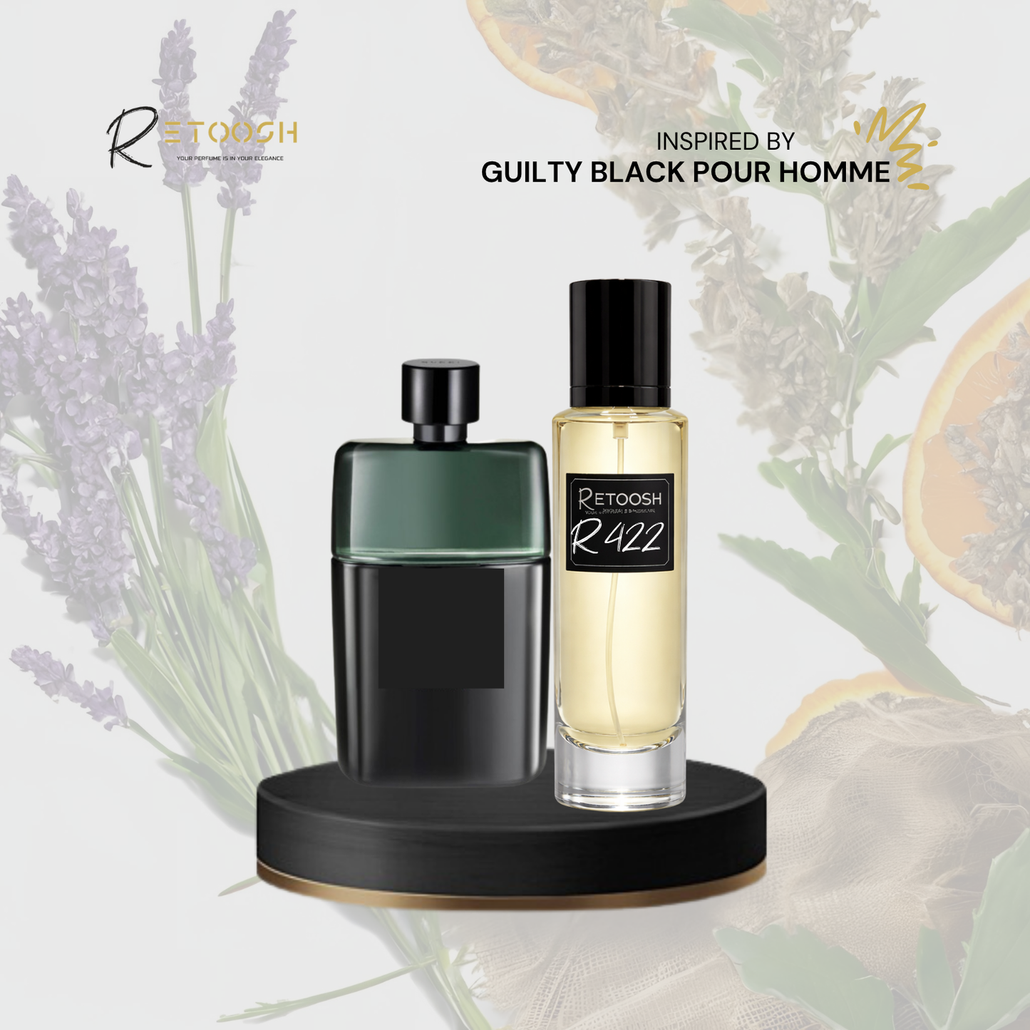 R422 | Verdant Whisper Fragrance | Aromatic Fougère Symphony for Men | 50mL - Retoosh Perfumes