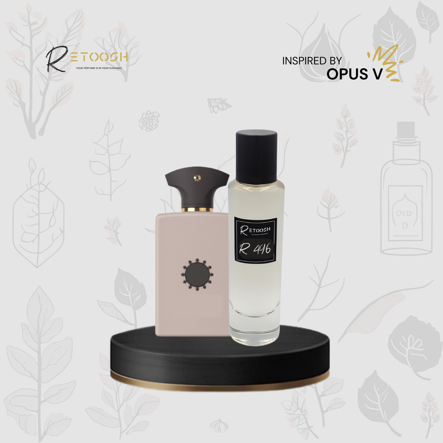 R496 | Velvet Oud Symphony Fragrance for Women and Men | 50mL - Retoosh Perfumes
