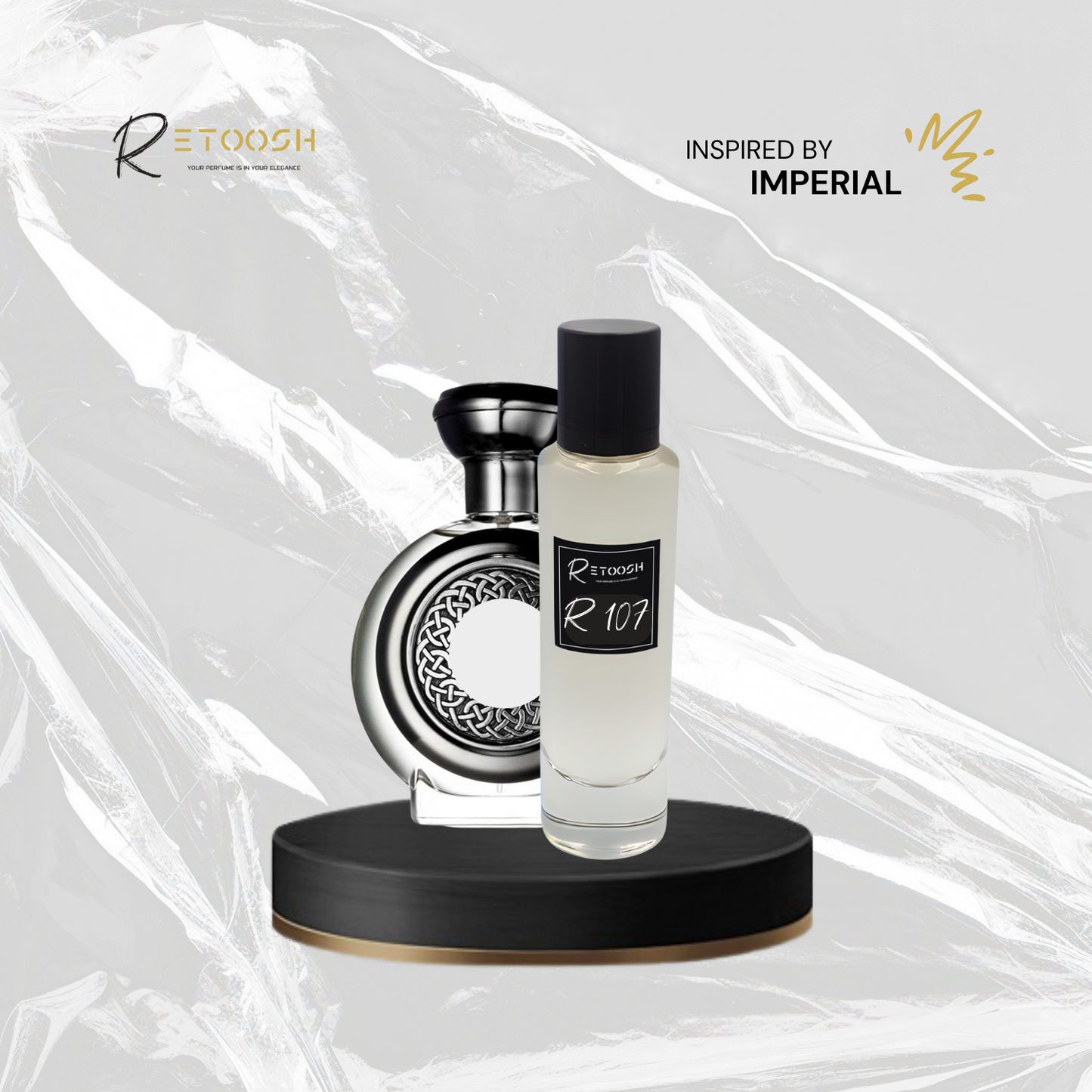 R107 Fragrance - A Symphony of Oriental Woody Elegance For Women and Men | 50mL - Retoosh Perfumes