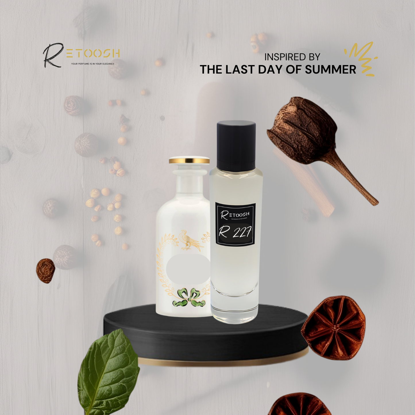 R227 Mystic Ember Fragrance – A Woody-Spicy Elegance Inspired by Earthy Aromas for Women and Men | 50mL - Retoosh Perfumes